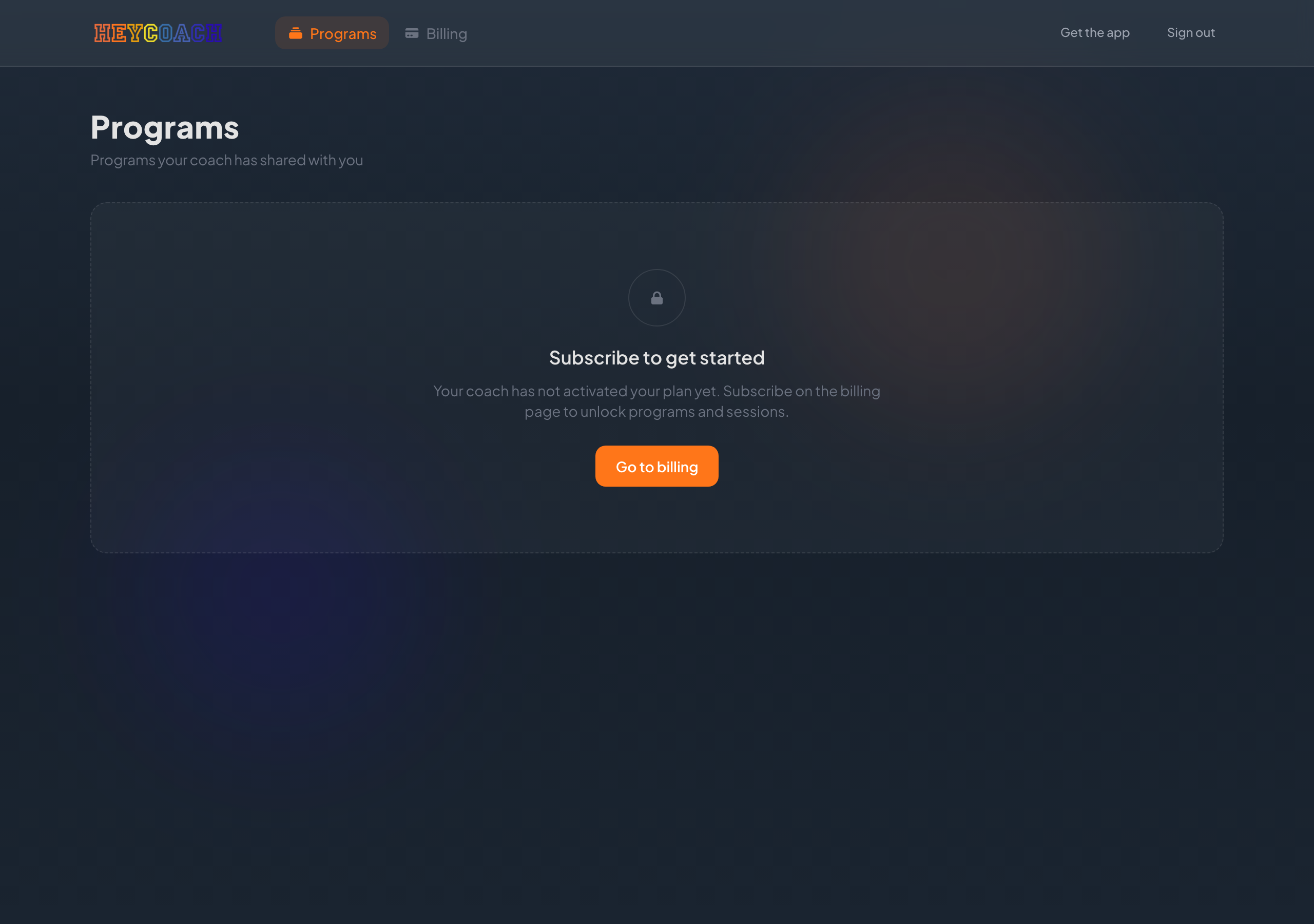 Programs locked until you subscribe